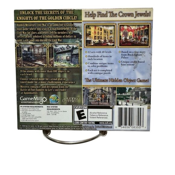 Hidden Mysteries - Civil War and Buckingham Palace Combo Pack PC Video Game - Picture 2 of 5